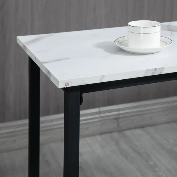 Barbord - Ståbord - Rektangulärt - 100×40×90 cm - Trä - För 2 - Modern Design - Vit