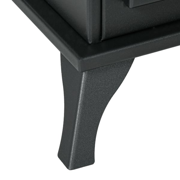 Bioetanolkamin - Fristående golvmodell - Tank 0,9 l - Brinntid 3 h - Mått 45×28×54 cm - Inomhusbruk - Släcklock i rostfritt stål - Svart
