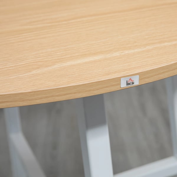 Matbord/Köksbord - Rund modell - Ø80 x 76 cm - För 4 personer - Trä - Minimalistisk modern - Montering krävs - Vit