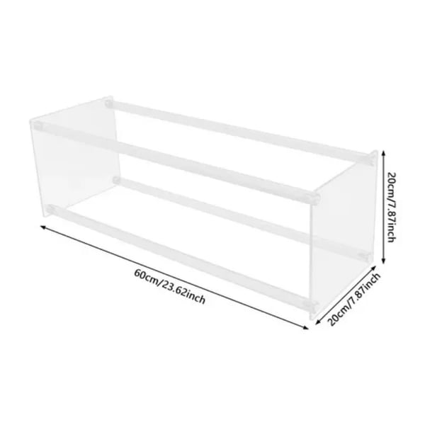 Blomsterstativ til bryllup - Akryl rektangulær søjle - Sæt med 10 - Højde 60 cm - Bund 20×20 cm - Max 3 kg/stk - Nem montering - Klar