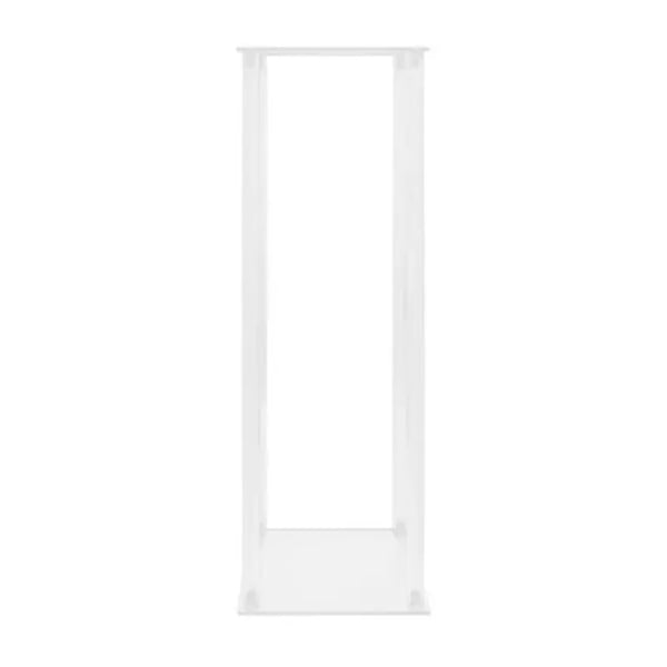 Blomsterstativ til bryllup - Akryl rektangulær søjle - Sæt med 10 - Højde 60 cm - Bund 20×20 cm - Max 3 kg/stk - Nem montering - Klar