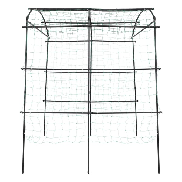 Trädgårdsbåge - Metall Pergola/Spaljé - 1,83×1,15×2,3 m - Rostbeständig & Vädertålig - För Klätterväxter & Bröllop - Svart