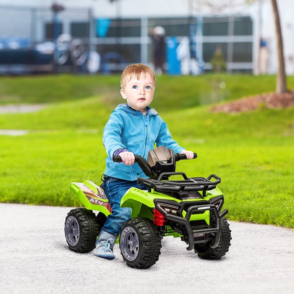 El-fyrhjuling för barn - Åkleksak - 6V batteri - Hastighet 2 km/h - 70×42×45 cm - Från 18 månader - Grön
