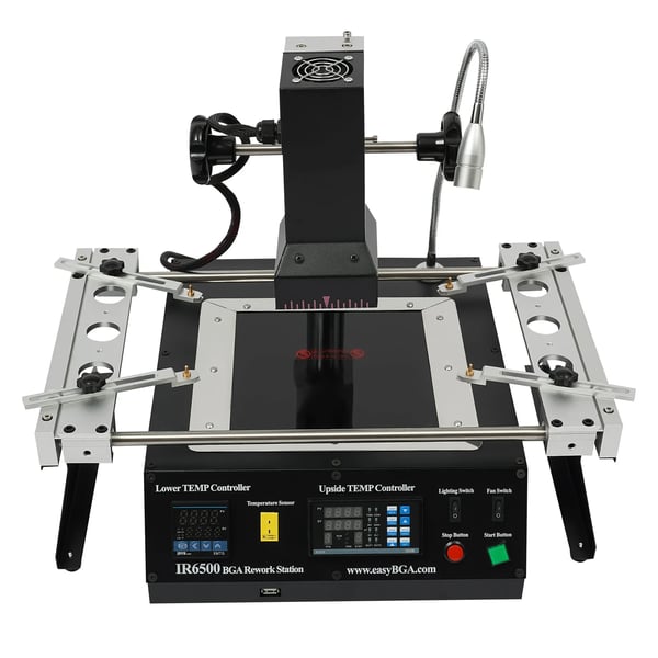 IR6500 - BGA Rework-station - IR Opvarmning - Effekt 1200 W (400/800 W) - Lukket Temperaturstyring - Spænding 220V/110V - Sort