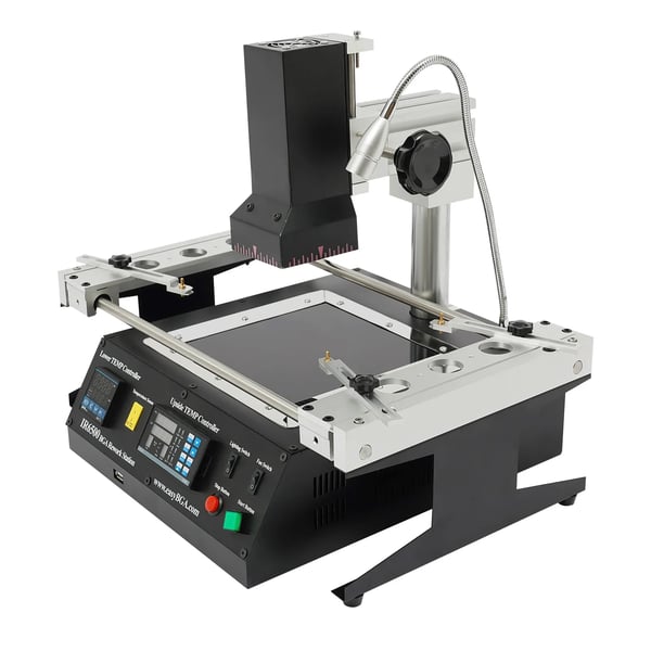 IR6500 - BGA Rework-station - IR Opvarmning - Effekt 1200 W (400/800 W) - Lukket Temperaturstyring - Spænding 220V/110V - Sort