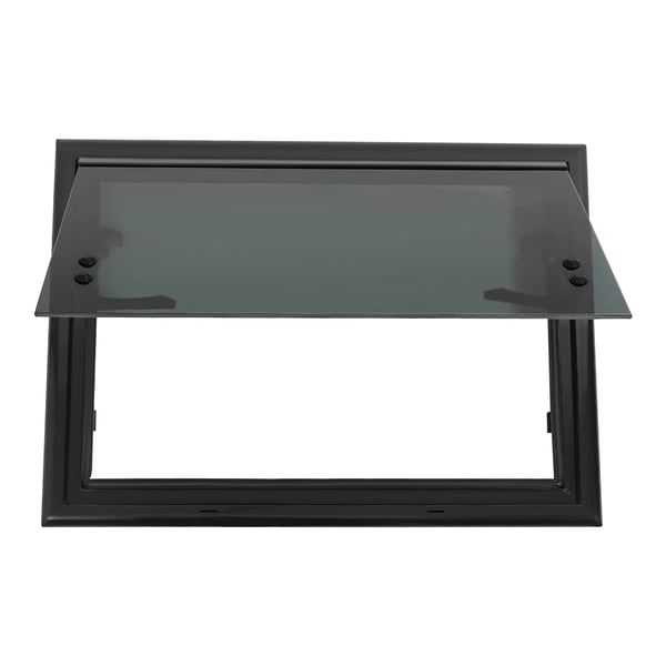 Campingvogn/Autocamper Vindue - Udadgående - Aluminiumslegering - 500×350 mm - Insektnet & Rullegardin - Sort