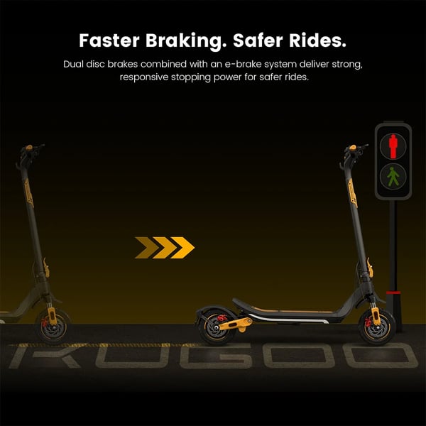 M3 Pro - Sähköpotkulauta / E-scooter - 600W Moottori - 13Ah 48V Akun - 25,4 cm Ilmakumirenkaat - Toimintamatka jopa 64 km - IP54 - Keltainen