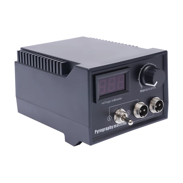 Puunpolttolaite - Pyrografiasetti - LED-näyttö - 60 W - 80–700°C - 220 V EU-pistoke - Hopea