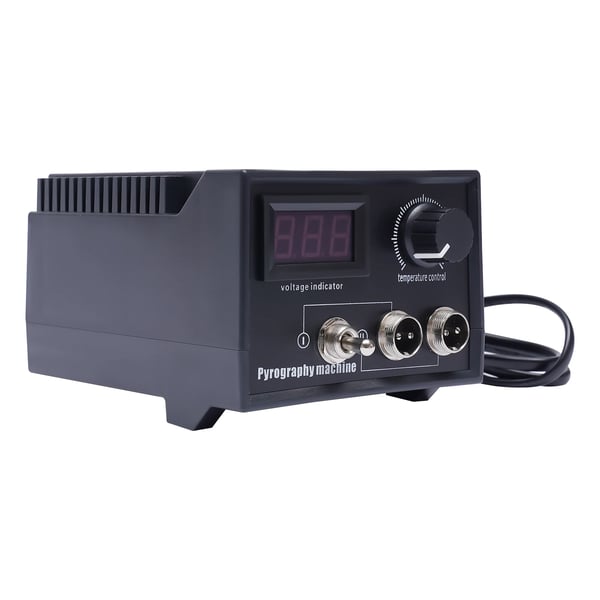 Puunpolttolaite - Pyrografiasetti - LED-näyttö - 60 W - 80–700°C - 220 V EU-pistoke - Hopea