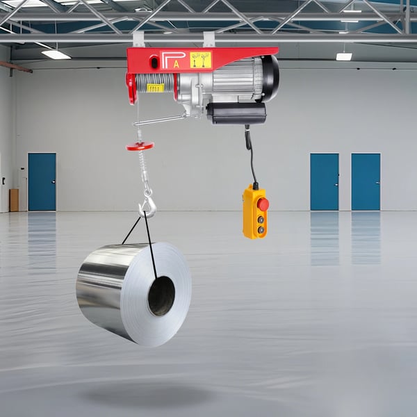 Elektrisk talje/elhejs - PA800 wiretalje - 10 m/min - 1350–1450 W - 400/800 kg løfteevne - 220–230 V - Ledningsfjernbetjening - Rød