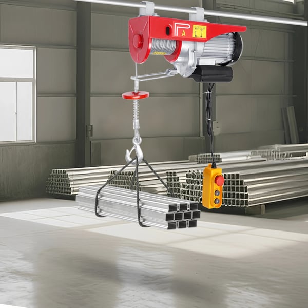 Elektrisk talje/elhejs - PA800 wiretalje - 10 m/min - 1350–1450 W - 400/800 kg løfteevne - 220–230 V - Ledningsfjernbetjening - Rød