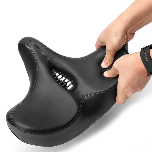 Cykelsadel - MTB-sadel - Ekstra Bred - Ekstra Tyk Polstring - Åndbar - Komfortabel