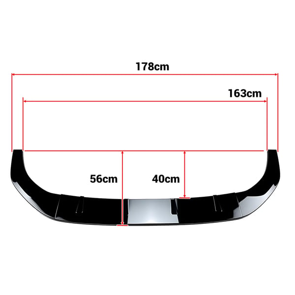 Golf 8 MK8 - Frontsplitter Spoiler Læbe Diffusor - Til forreste kofanger - Passer GTI/GTD/GTE/R-Line 2020–2023 - Sort