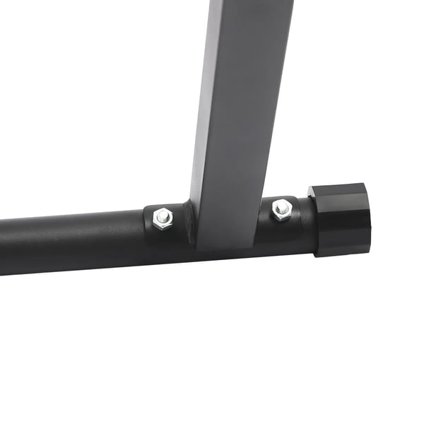 Power Tower - Dipstation og Pull Up-stang - Højdejusterbar 175–230 cm - Max 200 kg - Kulstofstål - Størrelse 116×133 cm - Sort