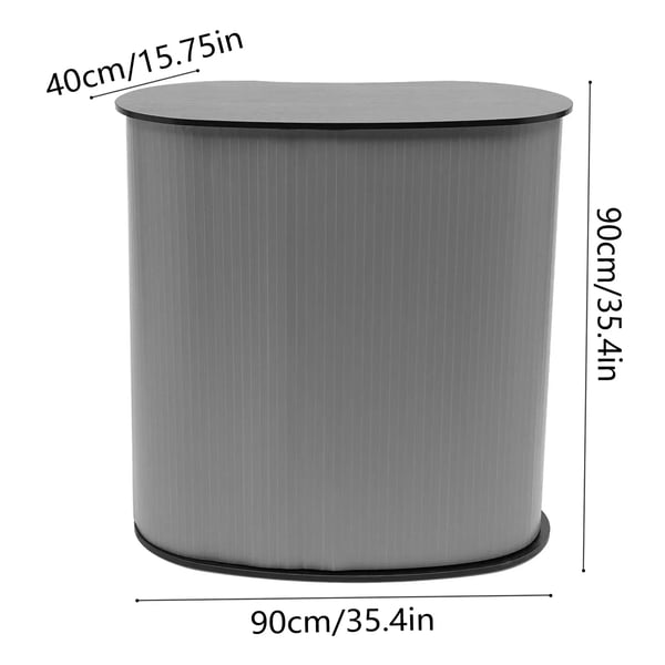 Receptionsdisk & Messebord - Pop-up Podium - Mål 40×90×90 cm - Til messer & events - Samling kræves - Kontormøbel - Sølv