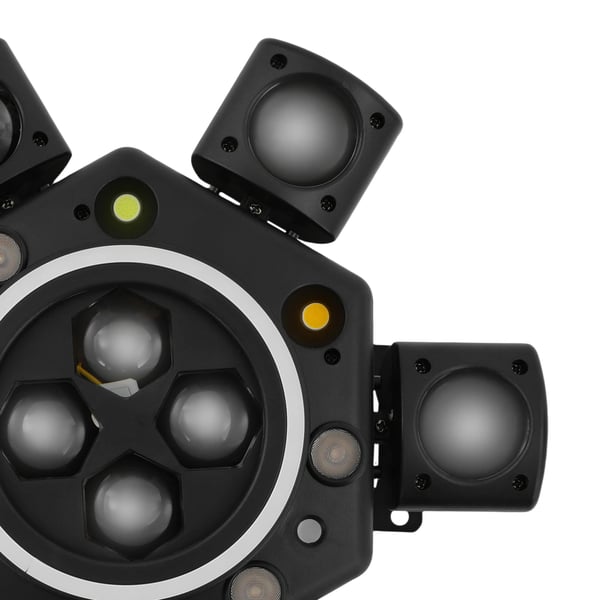 RGBW LED Scenelys 120W - DMX512 - Master/Slave - Lydaktiveret & Automatik - LED-display & Fjernbetjening - AC 110–220V - Sort