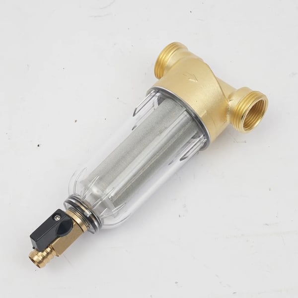 Veden esisuodatin - Päävesilinja/Koko talo - Messinkirunko - 304 Ruostumaton teräsverkko 40–90 µm - G1/2 (20 mm) Liitäntä - 0,1–0,8 MPa - 5–45°C