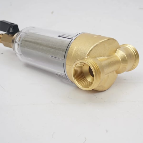 Veden esisuodatin - Päävesilinja/Koko talo - Messinkirunko - 304 Ruostumaton teräsverkko 40–90 µm - G1/2 (20 mm) Liitäntä - 0,1–0,8 MPa - 5–45°C