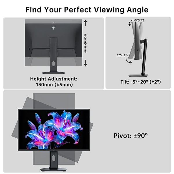 H27T7P-2 - Gaming skærm - QHD 2560×1440 68,6 cm - Fast IPS 200 Hz - 1 ms MPRT - Adaptive Sync FreeSync/G‑Sync - HDR400 - Hvid