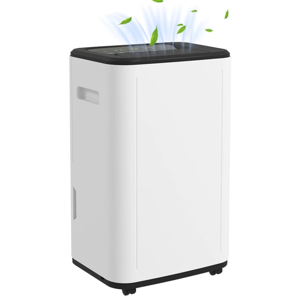 Luftavfuktare - Kompressoravfuktare - 20 l/dygn - Vattentank 6 l - 31–40 m² - Luftflöde 190 m³/h - 5–35 °C - 220 V EU-plugg - Vit