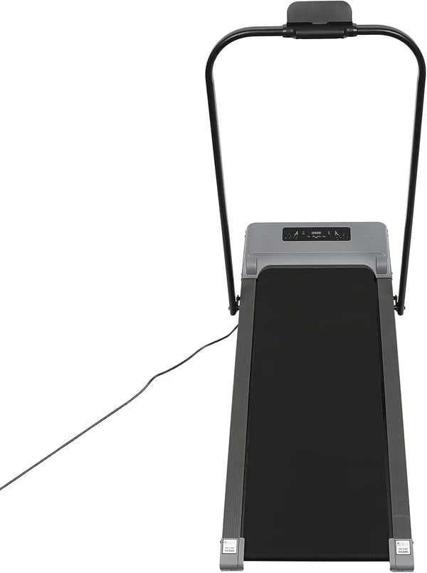 2‑in‑1 juoksumatto - Kävelymatto kotiin - 6 km/h - Taitettava - LCD‑näyttö - Kaukosäädin - 50×120 cm juoksualusta - Enint. 100 kg - Harmaa