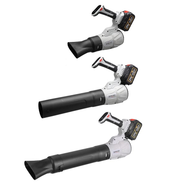 Akkukäyttöinen lehtipuhallin - Puutarhapuhallin - 21V - 400W - Säädettävä Teho - Kevyt - Kuparimoottori - Ilman Akkua - SET3