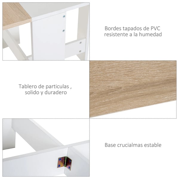 Matbord - Klaffbord - Hopfällbart Med Klaffar - Rektangulär - 103×76×73,5 cm - För 4 Personer - Platsbesparande - Vit