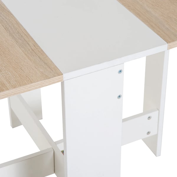 Matbord - Klaffbord - Hopfällbart Med Klaffar - Rektangulär - 103×76×73,5 cm - För 4 Personer - Platsbesparande - Vit