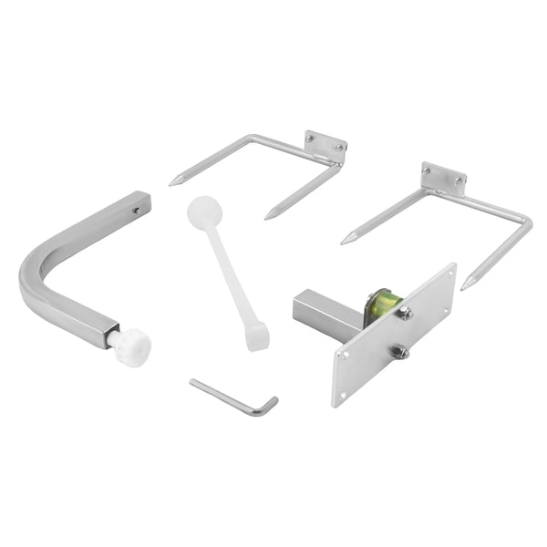 Golf sving træner - Træningshjælp - 360° Automatisk boldretur - Højde 44–49 cm, 5 niveauer - Rustfrit stål/jern/TPU - 24,5×16×49 cm - Sølv