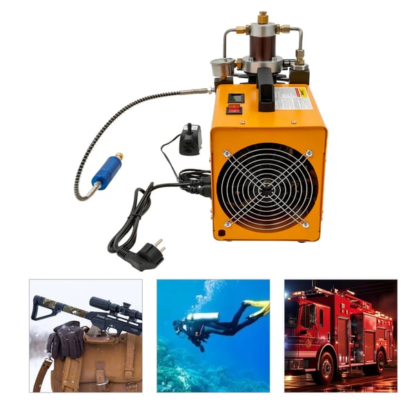 PCP korkeapainekompressori - Sähköinen ilmapumppu - 300 bar - 220V EU-pistoke - 100 L/min - 2800 rpm - <4 L säiliöille