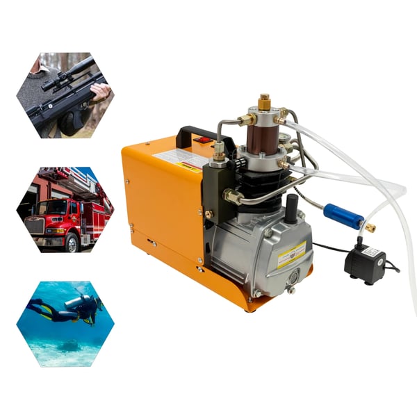 PCP korkeapainekompressori - Sähköinen ilmapumppu - 300 bar - 220V EU-pistoke - 100 L/min - 2800 rpm - <4 L säiliöille