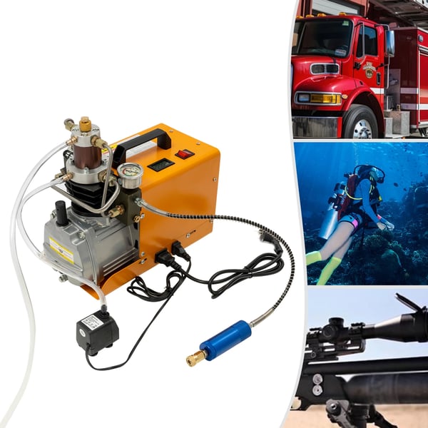 PCP korkeapainekompressori - Sähköinen ilmapumppu - 300 bar - 220V EU-pistoke - 100 L/min - 2800 rpm - <4 L säiliöille