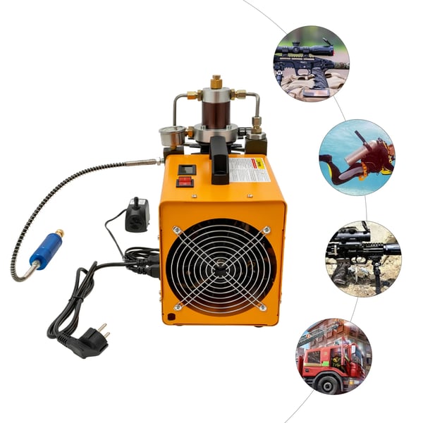 PCP korkeapainekompressori - Sähköinen ilmapumppu - 300 bar - 220V EU-pistoke - 100 L/min - 2800 rpm - <4 L säiliöille