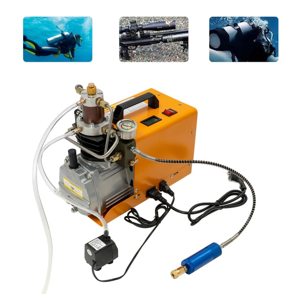 PCP korkeapainekompressori - Sähköinen ilmapumppu - 300 bar - 220V EU-pistoke - 100 L/min - 2800 rpm - <4 L säiliöille