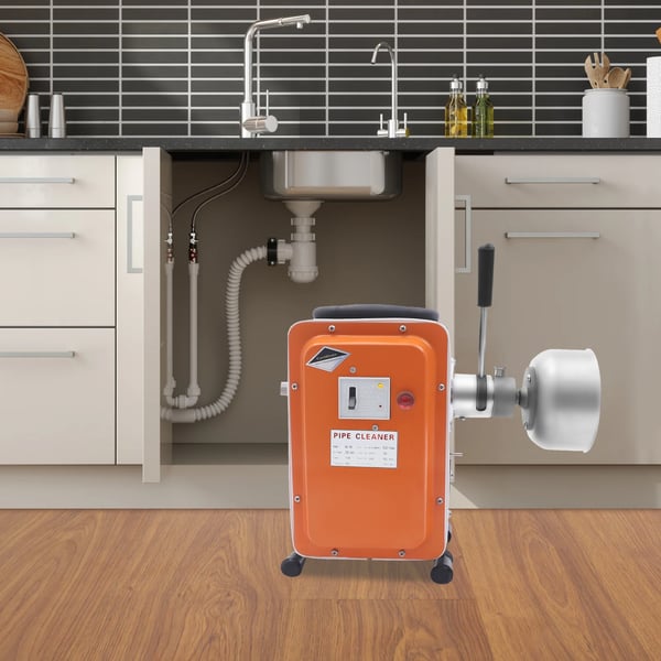 Afløbsrenser - GQ-180 Rør- og afløbsrensemaskine - 750 W Ren Kobbermotor - 230–240 V - Sæt - Orange
