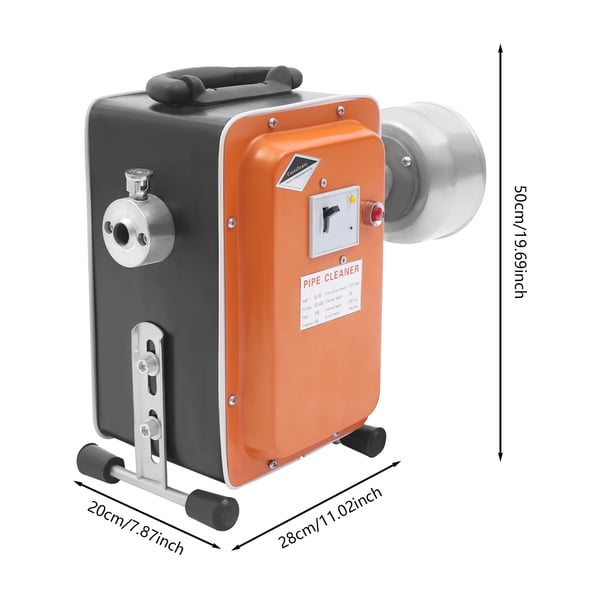 Afløbsrenser - GQ-180 Rør- og afløbsrensemaskine - 750 W Ren Kobbermotor - 230–240 V - Sæt - Orange