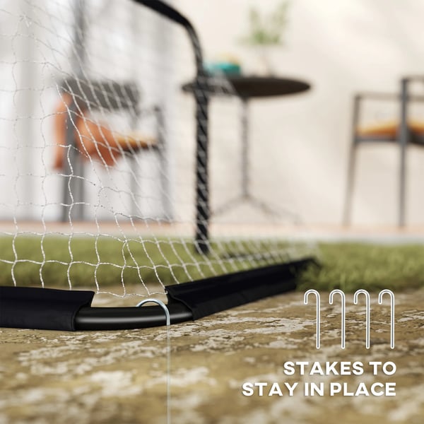 Mini fotbollsmål - Hopfällbara mål 2-pack - För utomhus/trädgård - För barn och vuxna - 90×36×60 cm - Svart