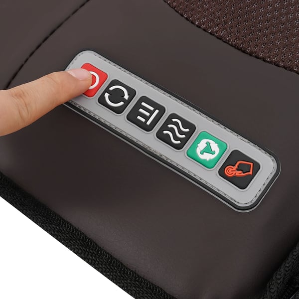 Elektrisk massagemåtte - Helkropsmåtte - 9 Niveauer - 36 W - Til Hjemmet - Ryglænspude - Brun
