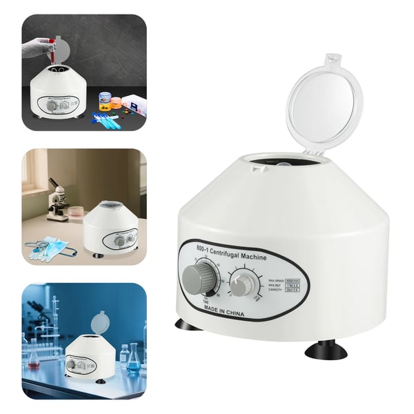 Laboratoriecentrifuge 800-1 - Bordcentrifuge - 6×20 ml - 0–4000 RPM Trinløs Hastighed - Max 1790×g - 25 W 220 V - ≤70 dB - Hvid