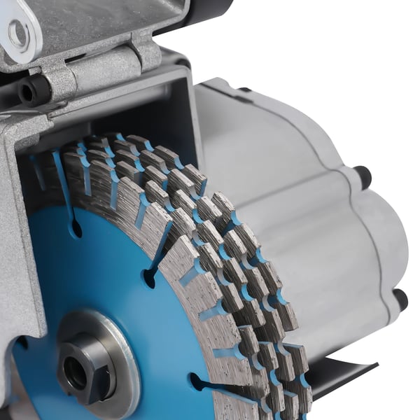 Støvfri vægfræser/rilleskærer - 125 mm el-rilleskærer - 2800 W - Laserlinje - 3,4 cm rille - 36 mm dybde - 5×125 mm diamantklinger - EU 220 V - Rød