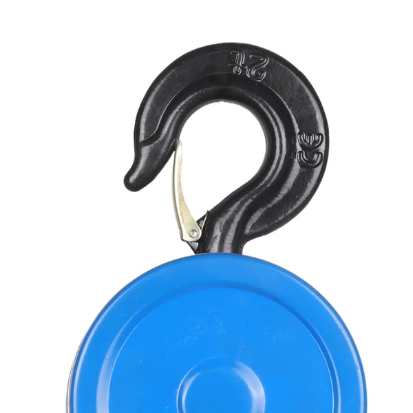 Kædetalje - Håndkædetalje - 2 Ton Kapacitet - 6 mm Kæde - Med Krog - Manuel - Blå