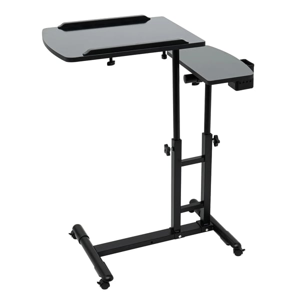 Tatuointityöpöytä - Rullavaunu - Lukittavat pyörät - Kaksinkertainen pöytälevy - Säädettävä 57,5–90 cm - Pöytälevy 64×40 cm - Irrotettava kynäteline