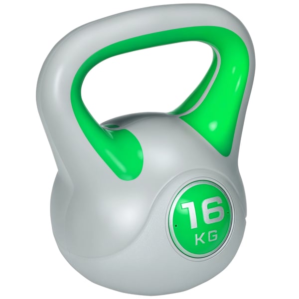 Kettlebell / Viktkula - Träningsvikt - 5–10 kg - Elektropläterad - Brett handtag - Styrketräning - Ben - För kvinnor - Grön Kettlebell / Viktkula - Träningsvikt - 5–10 kg - Elektropläterad - Brett handtag - Styrketräning - Ben - För kvinnor - Grön