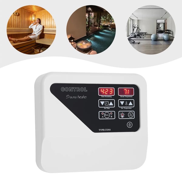 Sauna Kontrolenhed - Digital Controller - Effekt 3–9 kW, 380–415 V - Display - Hukommelsesfunktion - CE - Til sauna, spa, fitness