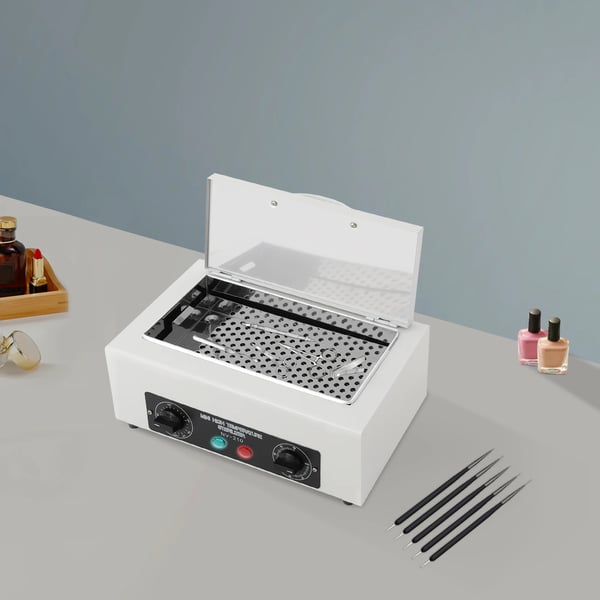 UV-sterilisator til negleværktøj - Sterilisationsskab - 300 W - 220 V - Til salon og hjem - Hvid