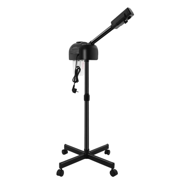 Ansigtsdamper - Ansigtssauna - 360° roterende dyse - Ozon-damp - LED betjeningspanel - ABS - Sort
