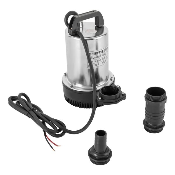 Djupbrunnspump - Nedsänkbar - DC 12V - 160 W - 50 L/min - 8 m Lyfthöjd - 2,54 cm Utlopp - EU-plugg