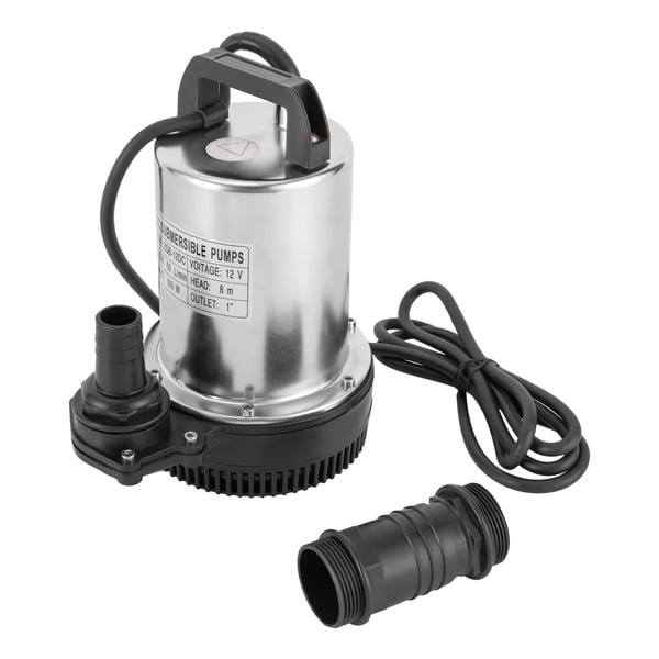 Djupbrunnspump - Nedsänkbar - DC 12V - 160 W - 50 L/min - 8 m Lyfthöjd - 2,54 cm Utlopp - EU-plugg
