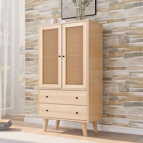 Senkki - Lipasto - Leveys 60 cm - Ovet ja laatikot - Suuri säilytystila - Vapaasti seisova - Olo- ja ruokailuhuoneeseen - Beige