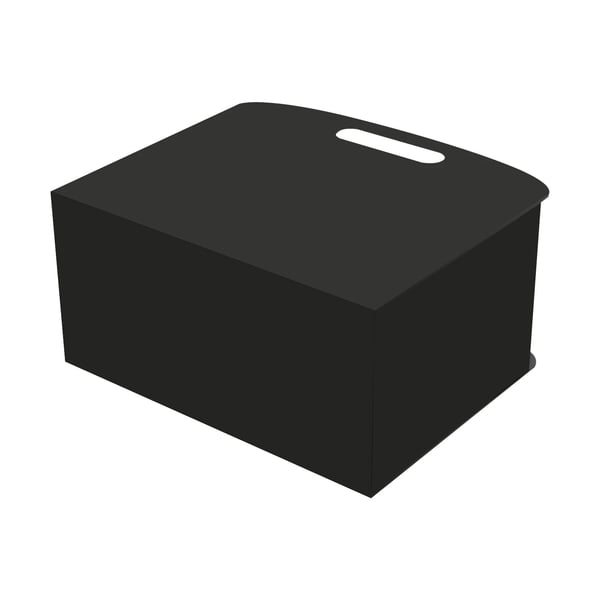 Akryylinen Lehtiteline - Lehtikotelo / Asiakirjalaatikko - Kantokahvoilla - Lehdille, Sanomalehdille ja Asiakirjoille - Pöytäjärjestin - Musta